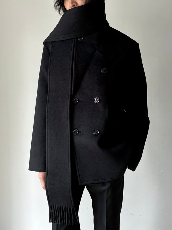 【264-MRO0028-FB0811-001】SCARF PEACOAT BLACK