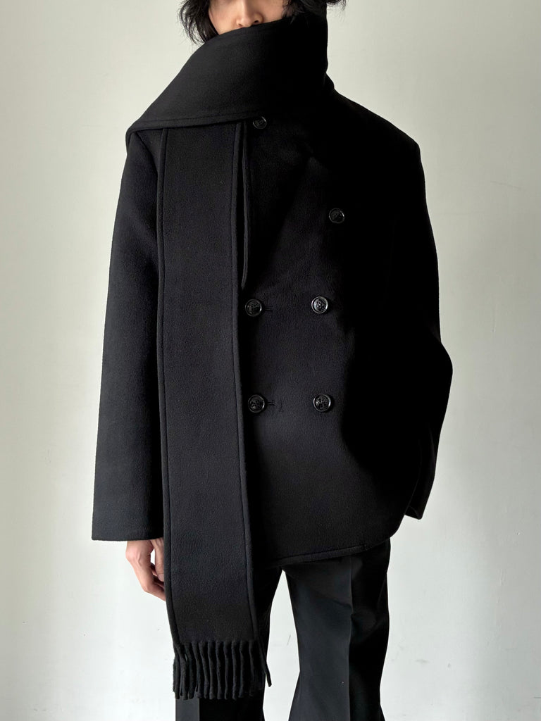 【264-MRO0028-FB0811-001】SCARF PEACOAT BLACK
