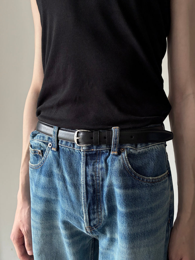 【264-MAM0008-LE0025-001】2.5CM CLASSIC BELT BLACK