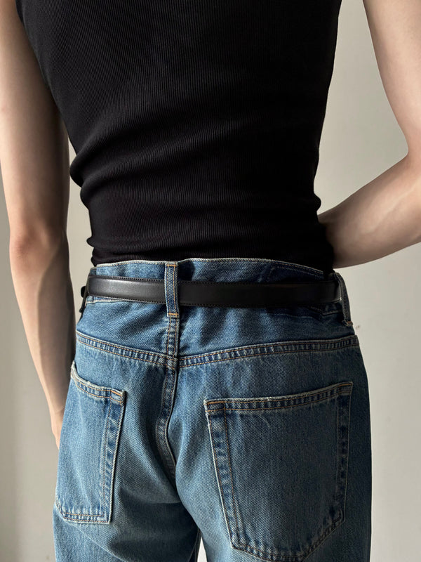 【264-MAM0008-LE0025-001】2.5CM CLASSIC BELT BLACK