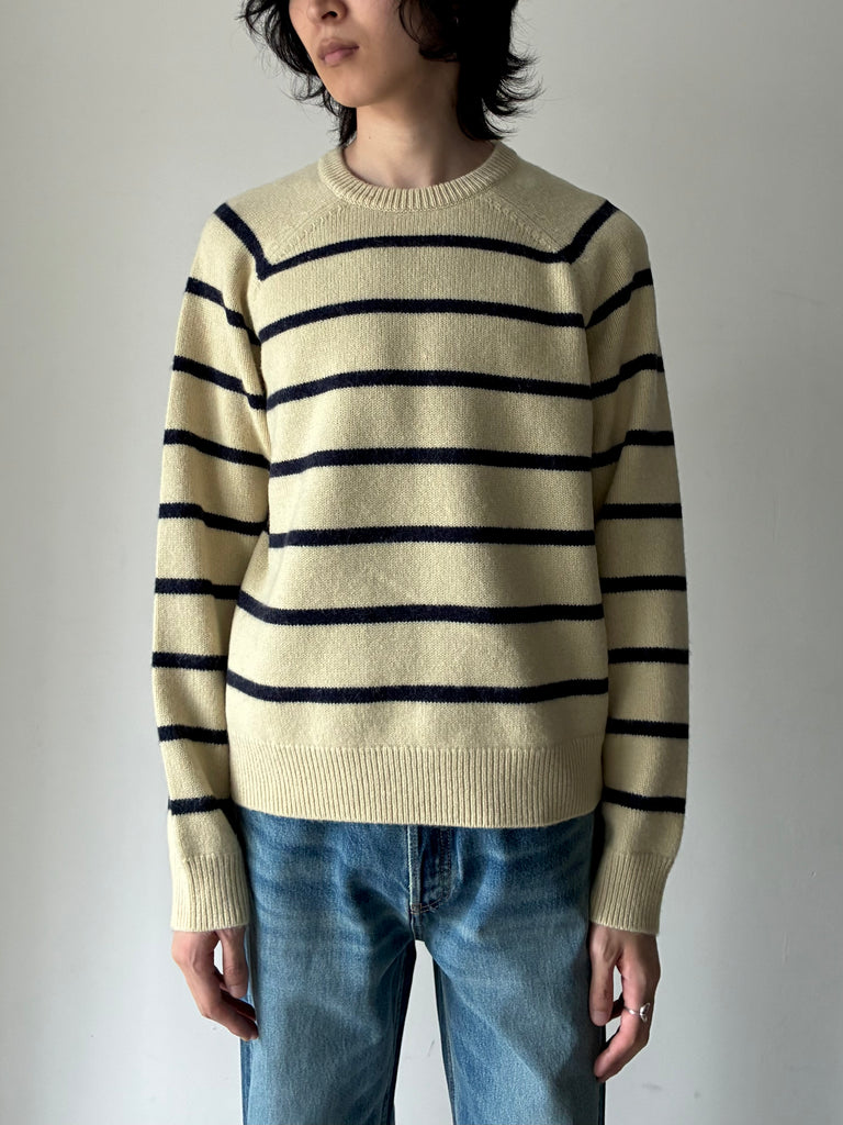 【264-MRT0048-YA0325-331】RAGLAN CREW IVORY
