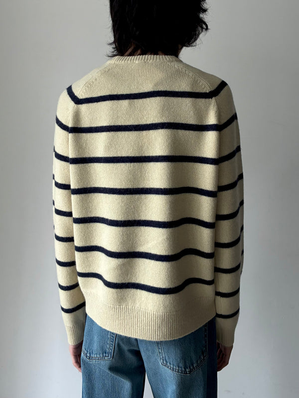 【264-MRT0048-YA0325-331】RAGLAN CREW IVORY
