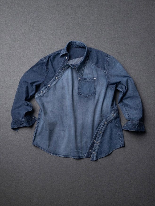 【34PDC-S1-4128D】KIKO DENIM SHIRT EX BLUE
