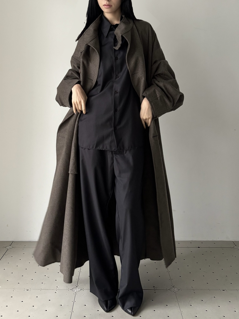 【S15-286 (S19)】NO.65 HEAVY WOOL OVERSIZE COAT KHAKI