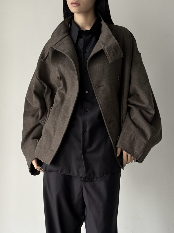 【S15-286 (S19)】NO.286 HEAVY WOOL CROPPED OVRESIZED JACKET KHAKI