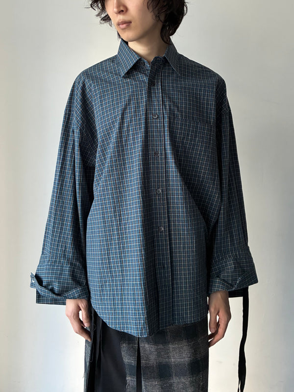 【M.Y. SHIRT 1 FW26-0141-566】Oversized shirt BLUE