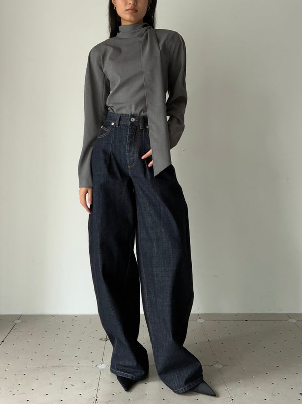 LA BLOUSE CHALE GREY