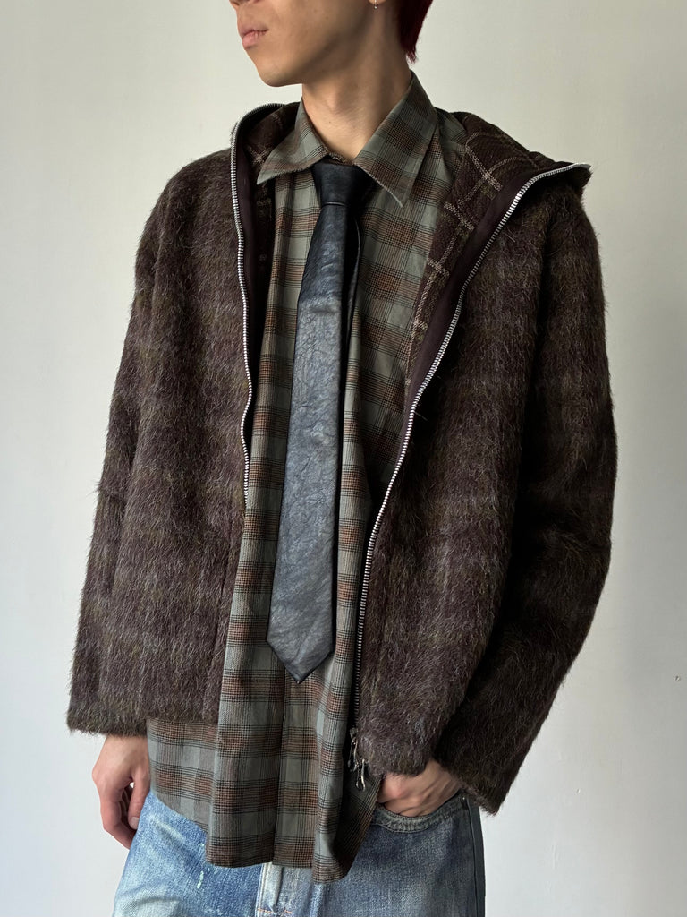 FULL ZIP HOOD BROWN
