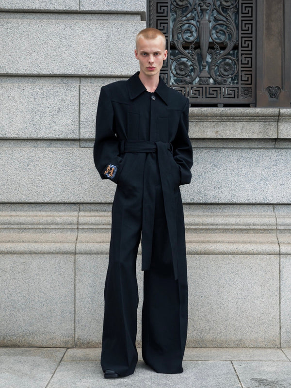 EGONLAB × ADDITION ADELAIDE EXCLUSIVE TAILORING JUMPSUIT BLACK