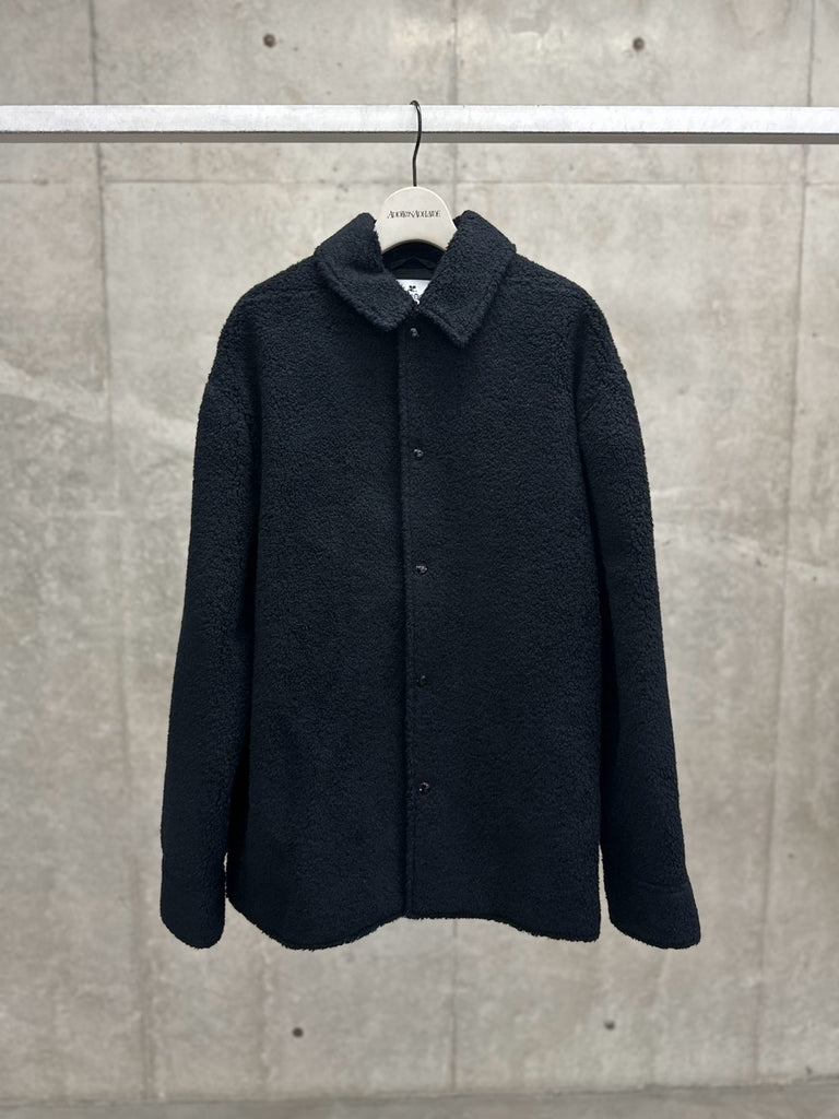 【326CCH151WO0179】WOOL BOUCLETTE OVERSHIRT BLACK