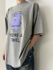 【VETEMENTS】グレー You're a Towel オーバーサイズ Tシャツ VETEMENTS I'M A TOWEL OVERSIZED T-SHIRT GREY ヴェトモン 公式