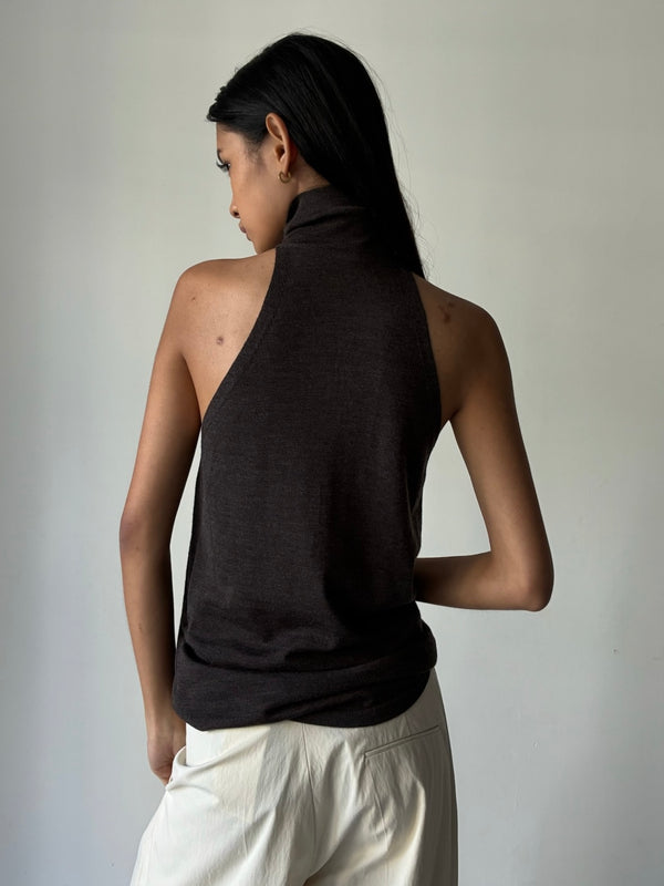 【34GS01TOP1】GABI HALTER TOP BROWN