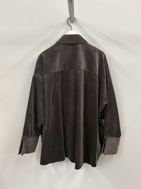 FINX COTTON CORDUROY SHIRT CHACOAL GREY