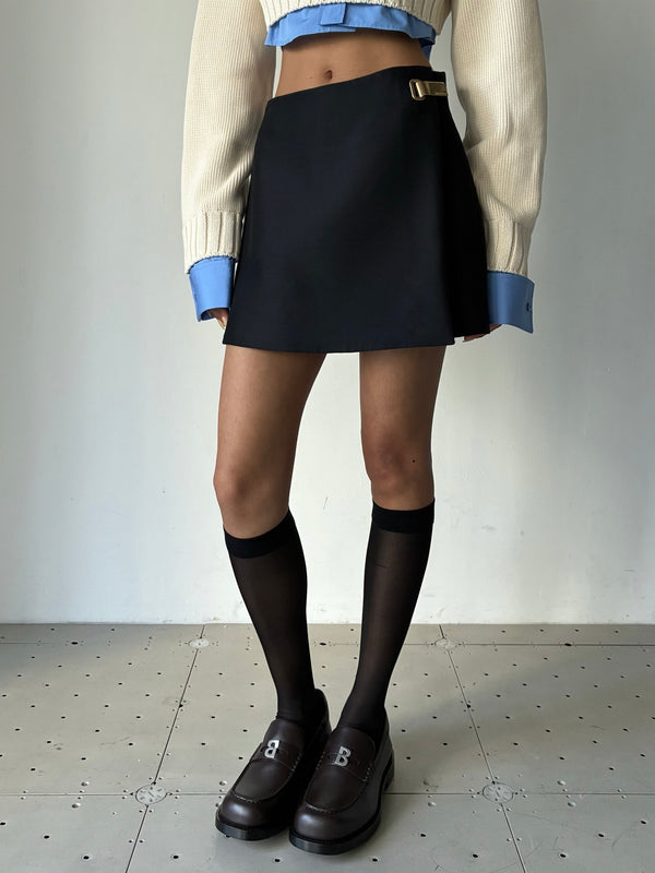 【A002BP-TUT22-1000】Mini Tailored Skort BLACK