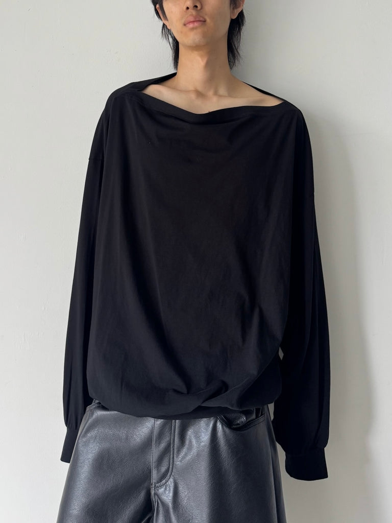 【S52NH0048M20048900】Long-sleeved Top BLACK