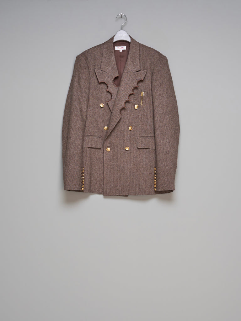 CRATER TAILORED JACKET BROWN