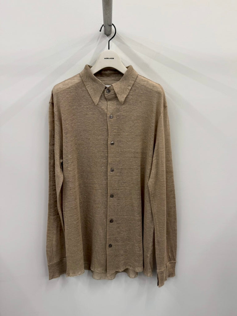 【S12-197 (S18)】NO.197 LINEN JERSEY SHIRT BEIGE