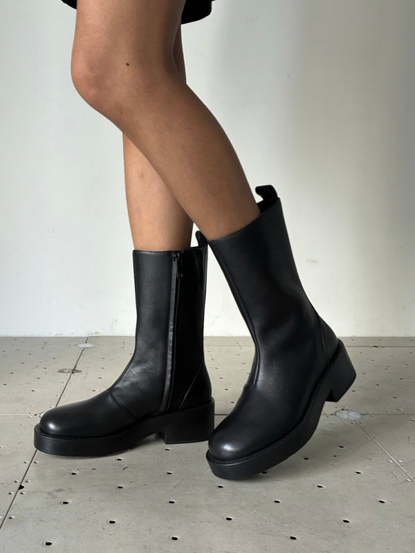 RIDER LEATHER BOOTS BLACK