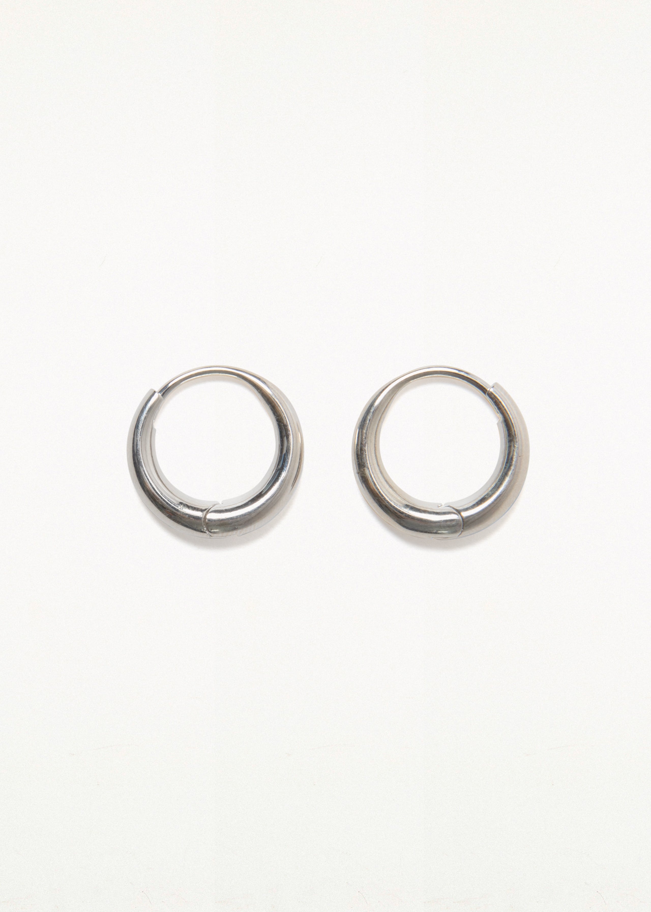 LARGE NOUVEAU HOOPS SILVER