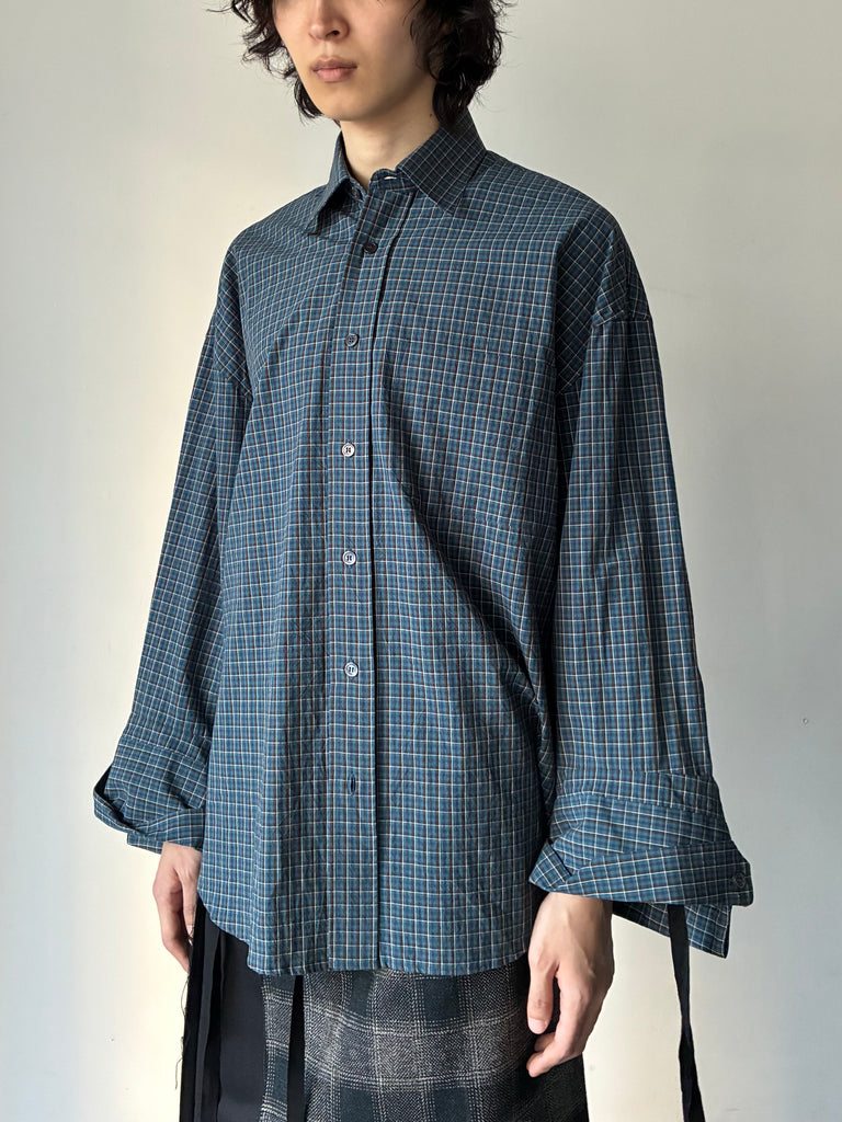 【M.Y. SHIRT 1 FW26-0141-566】Oversized shirt BLUE