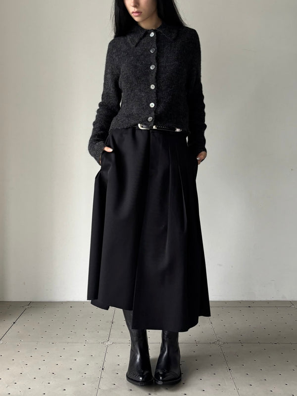 【W4264OCB】ORIGAMI SKIRT BLACK