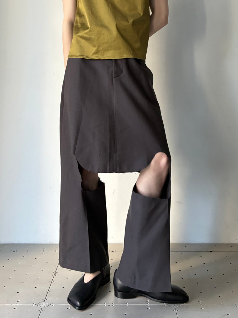 【NP05-P002】EOLICO SKIRTROUSER BLACK
