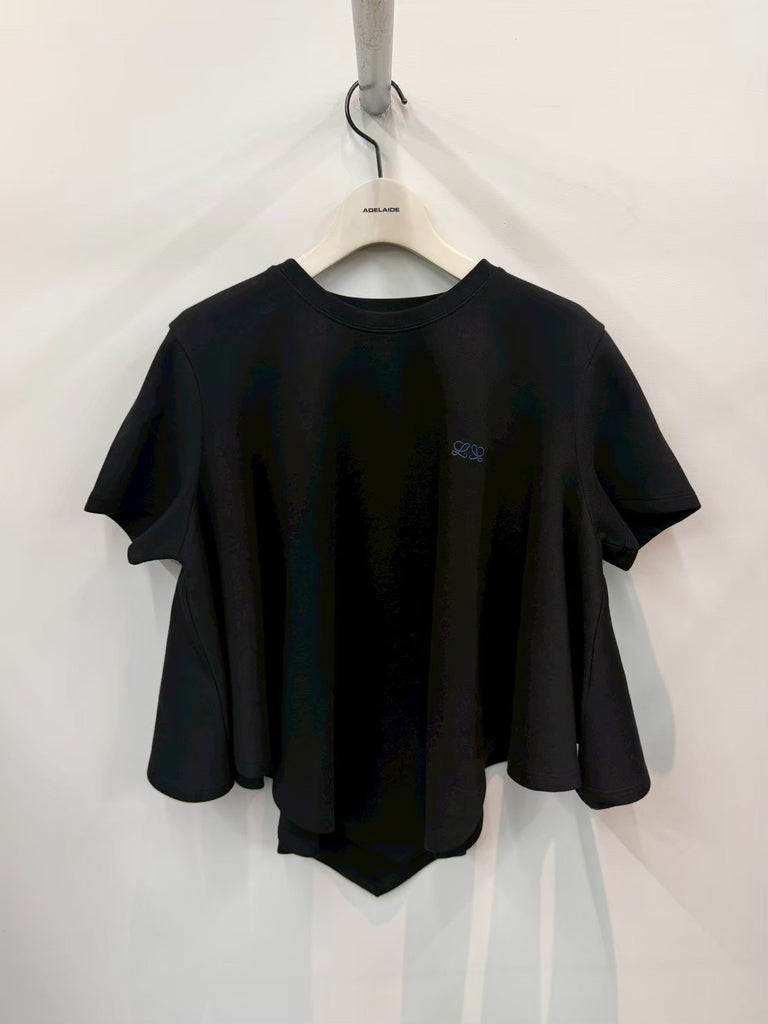 【S540Y22X87】CAPE T-SHIRT BLACK