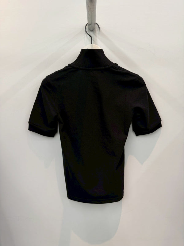 【S6-M-3038】FLAT POLO BLACK