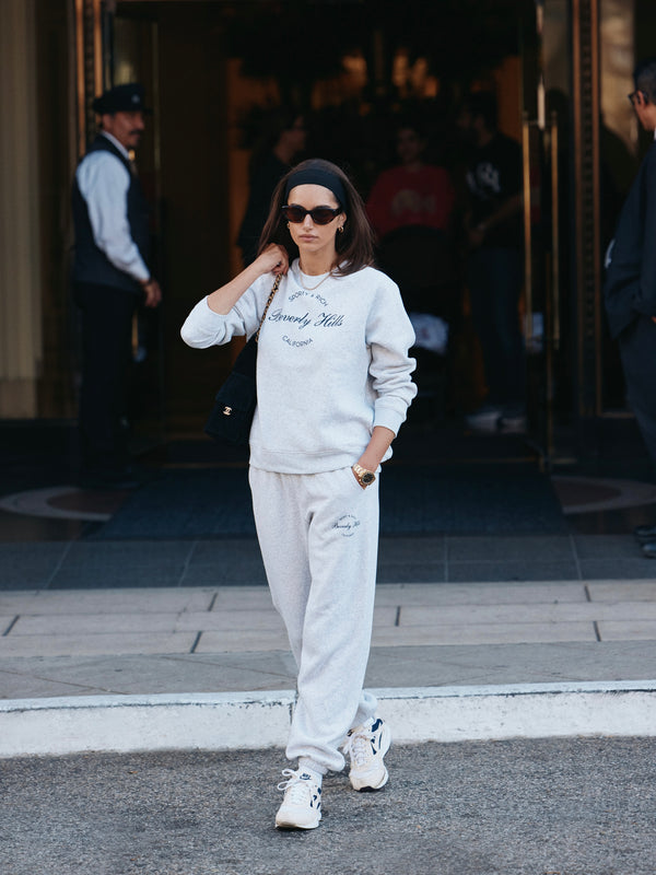 BEVERLY SCRIPT SOFT CREWNECK GREY