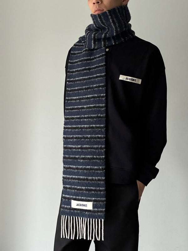 L ECHARPE RAYURES BLUE