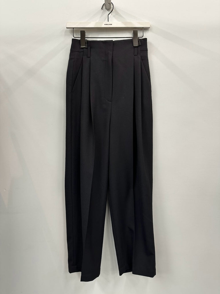 【036-026-WP010】Wool Brend Tuck Trousers BLACK
