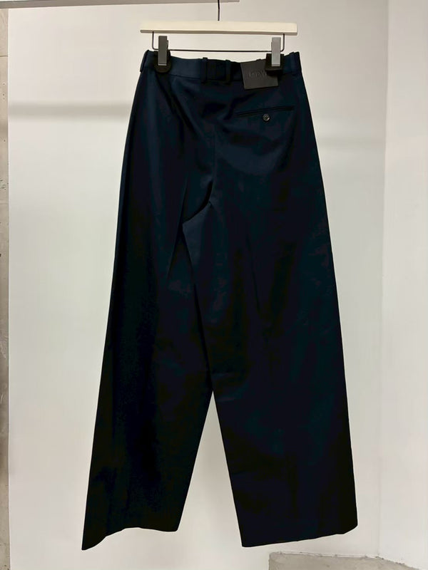 【H526Y04X67】WIDE LEG TROUSERS NAVY