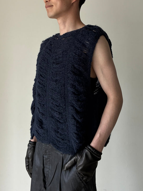 【A4263RN】RIB CAE VEST NAVY