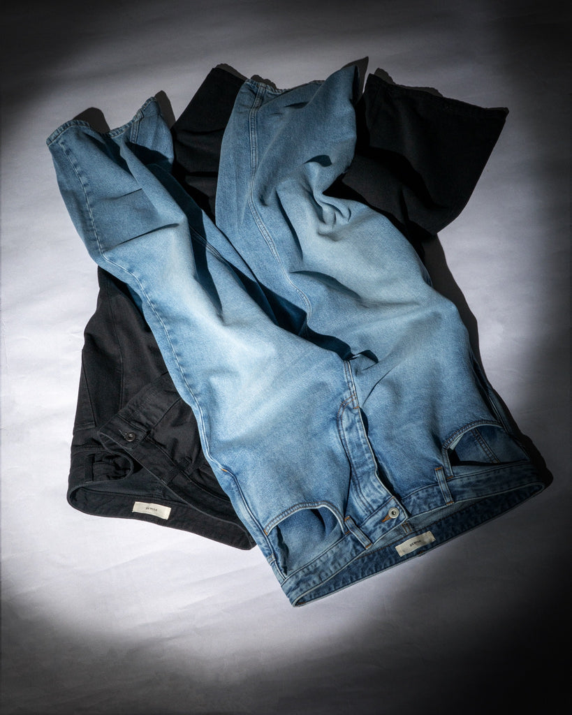 VUJA DE (ヴジャデ) | STEVE WIDE-LEG DENIM JEANS LIGHT BLUE