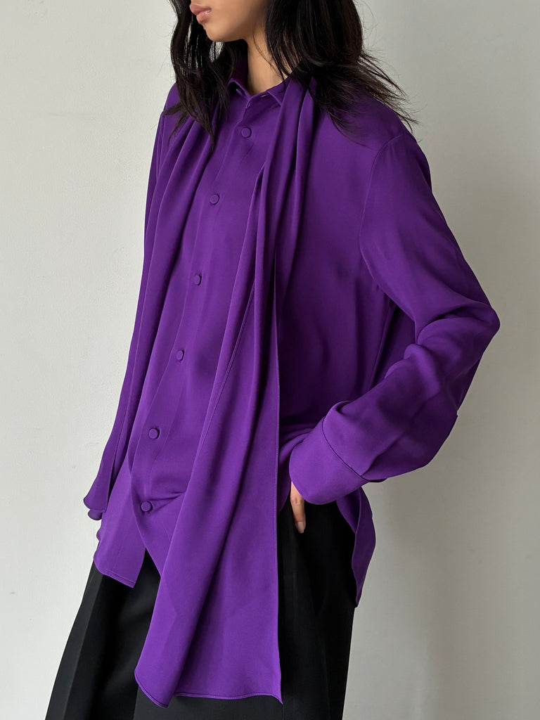SCARF SHIRT PURPLE