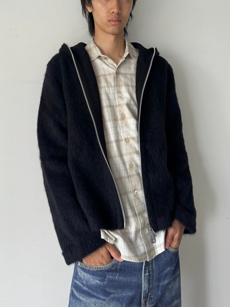 【M4243FBH】FULL ZIP HOOD BLACK