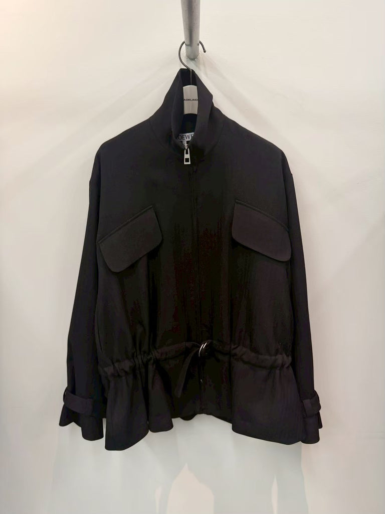 【S540Y02XD0】BELTED JACKET BLACK