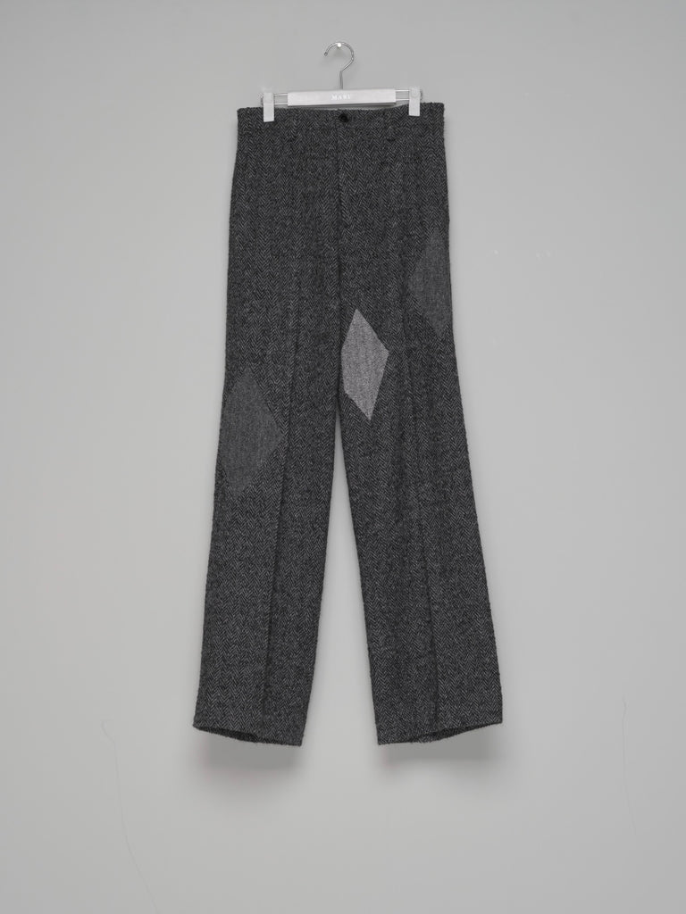 【M26H9PL006】DIAMOND CLOTH WIDE TROUSERS