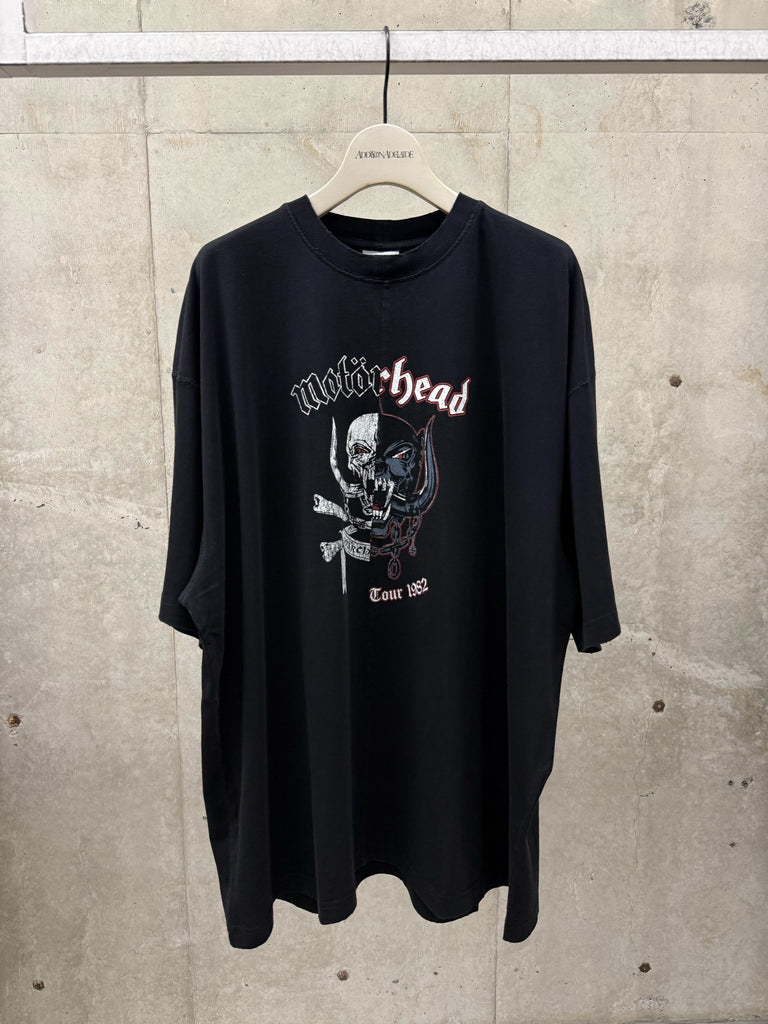 【MH27TR242B】VETEMENTSXMOTORHEAD DOUBLE GRAPHIC CUT-UP T-SHIRT BLACK