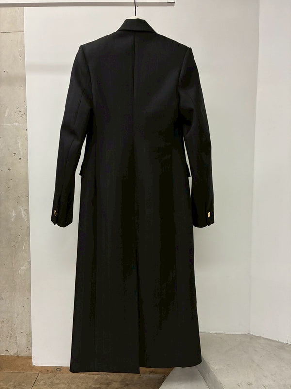 【問い合わせ商品】LONG DOUBLE CROISURE PETIT COL BLACK