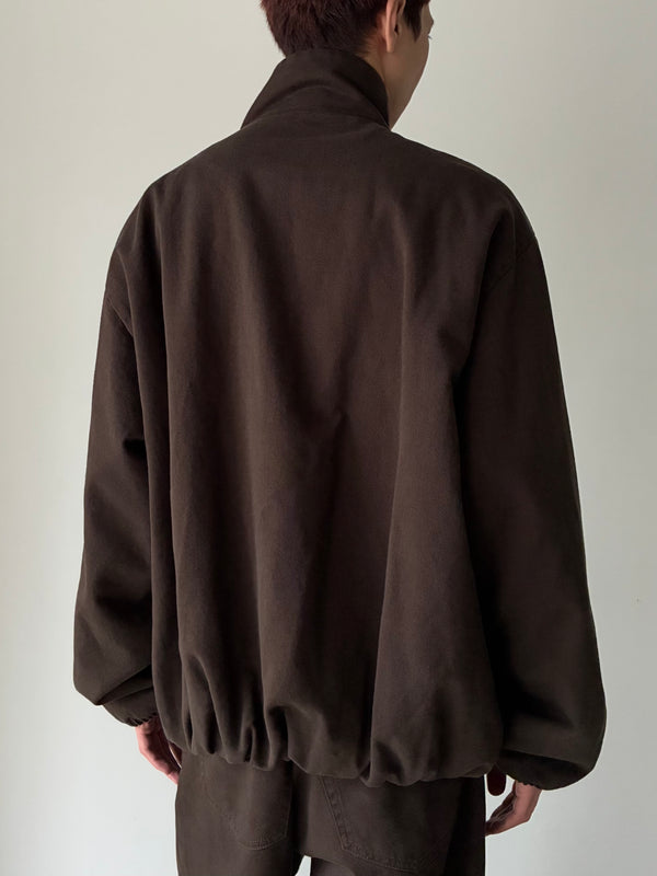 OVERSIZED BLOUSON IN BRUSHED COTTON BROWN