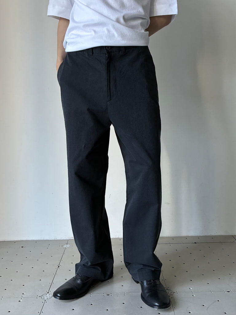 JAMES RELAXED TROUSERS IN COTTON NEP BLACK