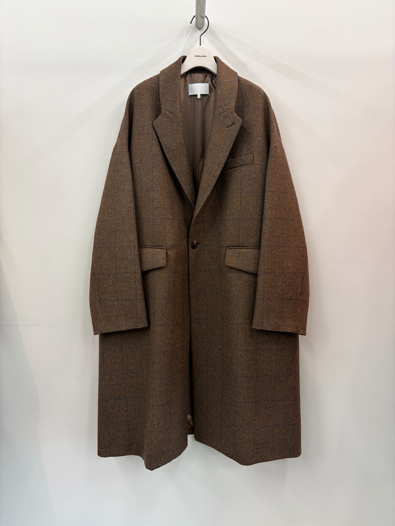 【S29AA0326M36130141F】OVERSIZED COCOONING COAT BROWN