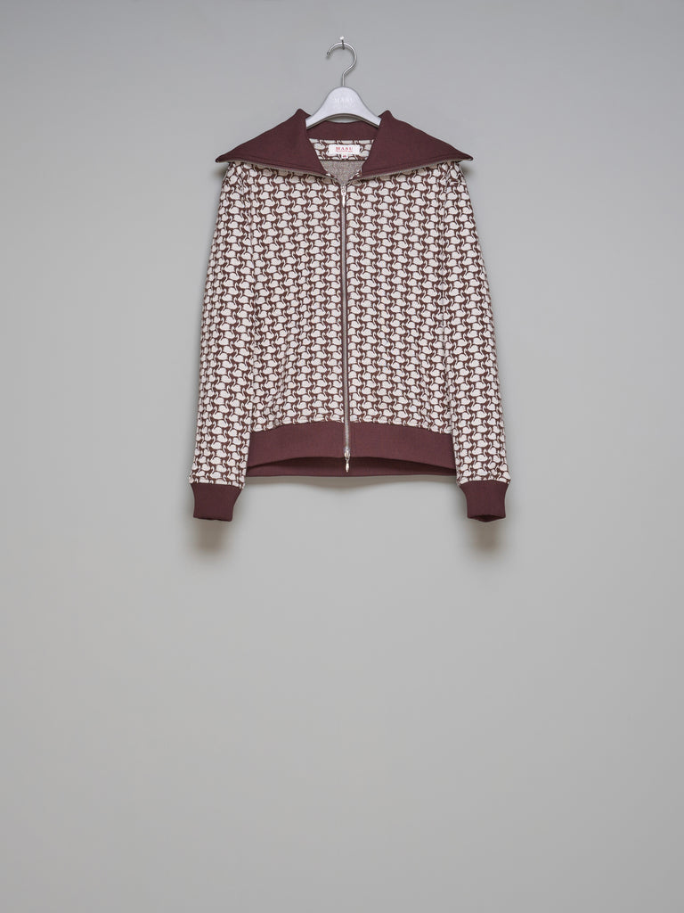 SWAN MONOGRAM TRACK JACKET BROWN