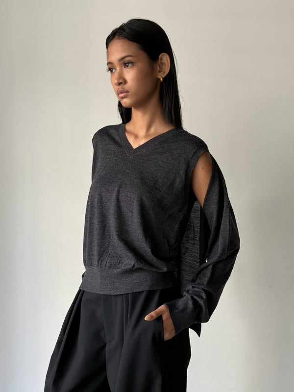 【035-026-KT024】High gauge gimmick Knit GRAY
