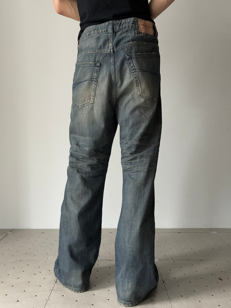 LOW CROTCH PANTS BLUE
