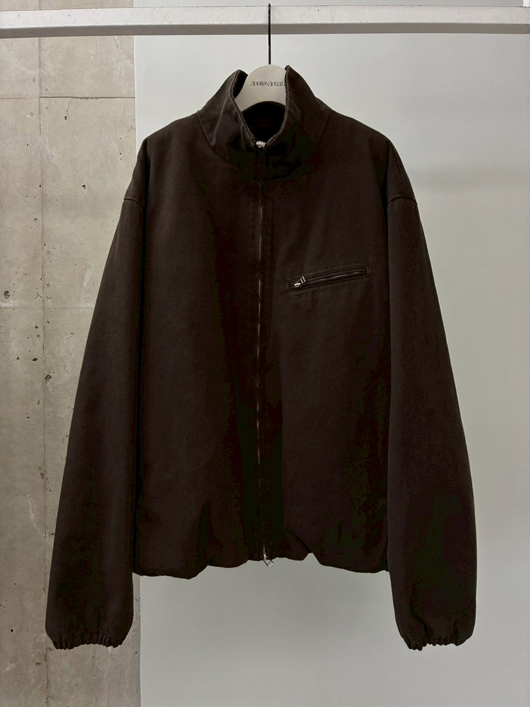 OVERSIZED BLOUSON IN BRUSHED COTTON BROWN