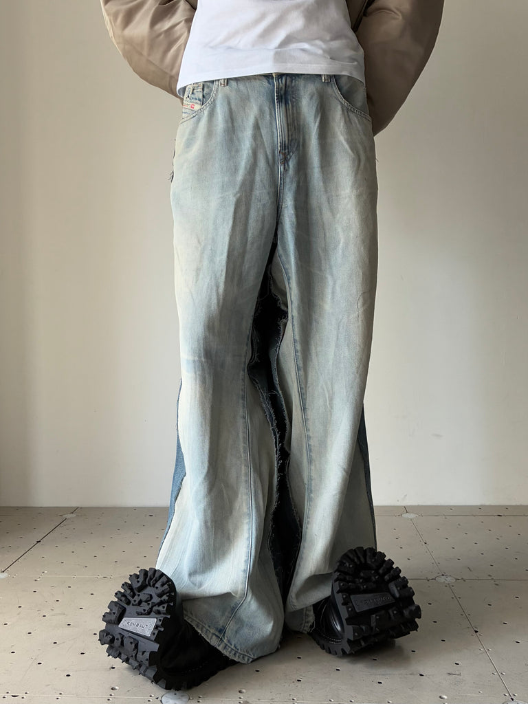 OVERSIZED JEAN - BELT BLUE