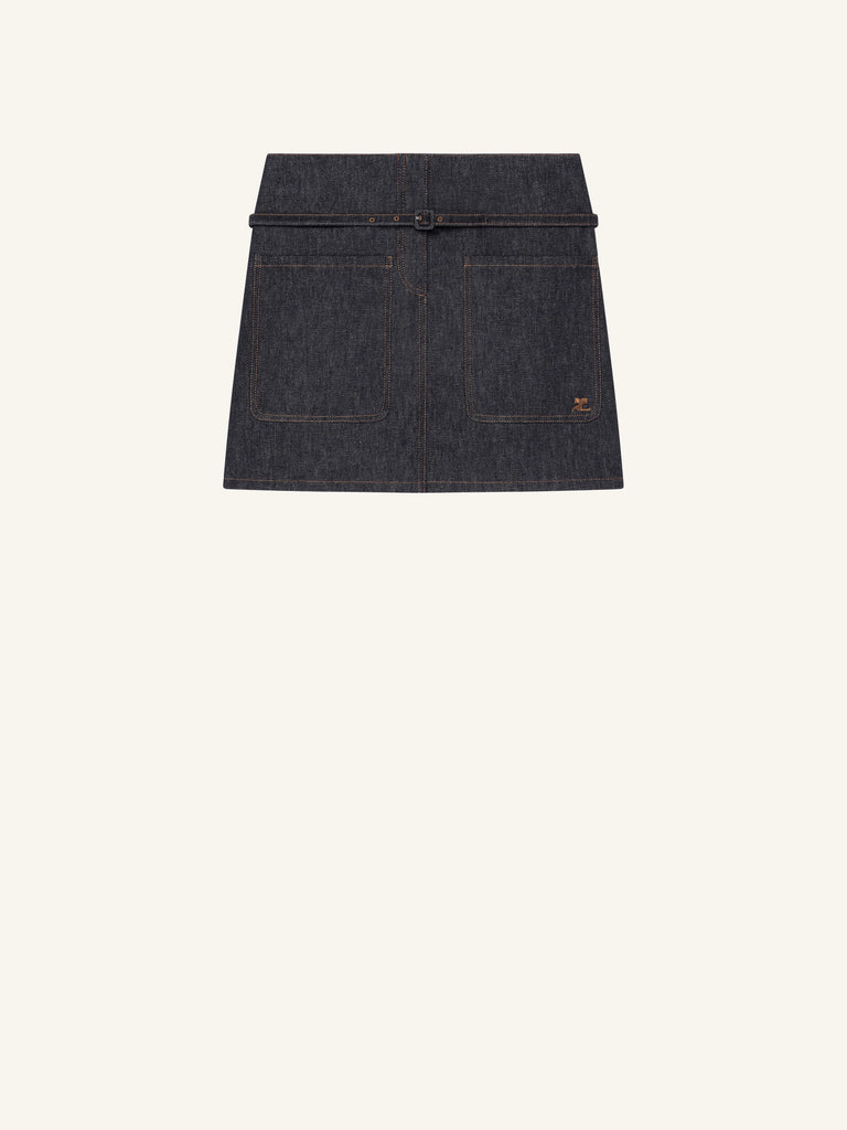 【226DJU378DE0035】TWO POCKETS DENIM SKIRT INDIGO