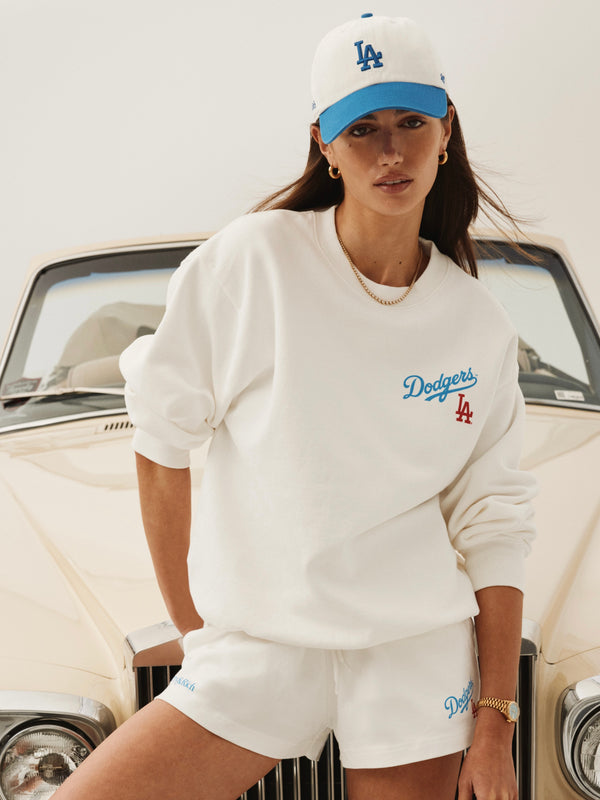 DODGERS SERIF DISCO SHORT WHITE